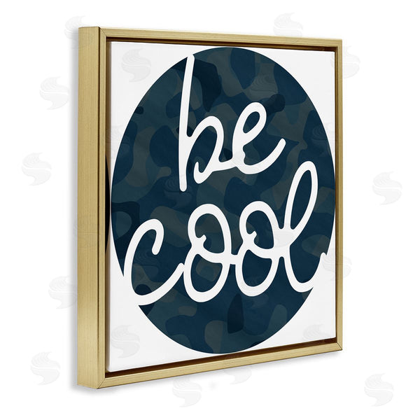 Stupell Industries Stupell Studio | Be Cool Blue Camouflage Circle