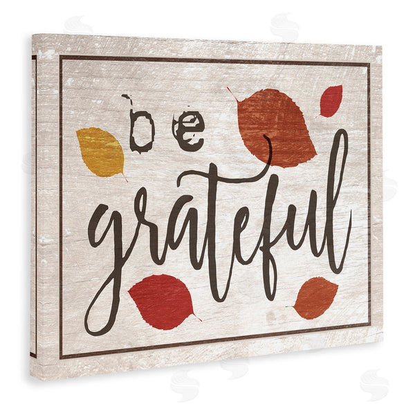 Stupell Industries Stupell Studio | Be Grateful Fall Leaves Typography