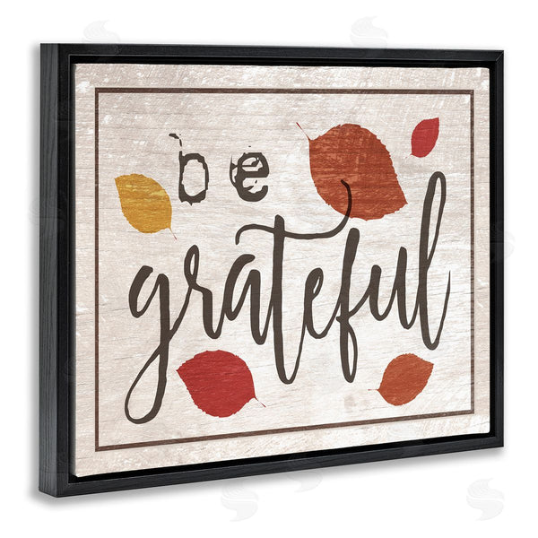 Stupell Industries Stupell Studio | Be Grateful Fall Leaves Typography