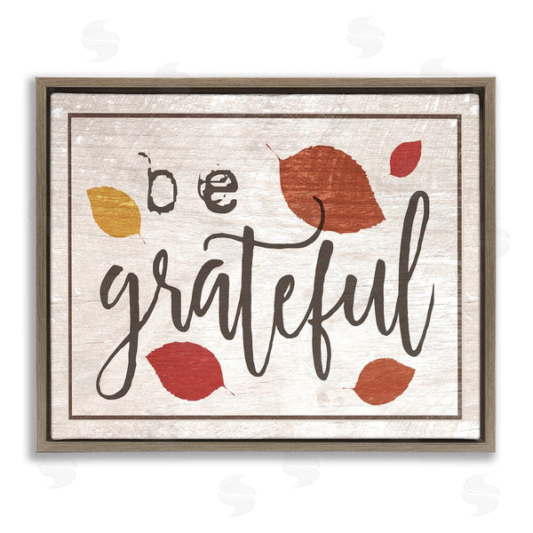 stupell industries Stupell Studio | Be Grateful Fall Leaves Typography