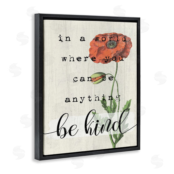 Stupell Industries Stupell Studio | Be Kind Red Poppy