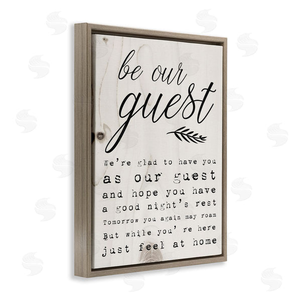 Stupell Industries Stupell Studio | Be Our Guest Poem Cursive