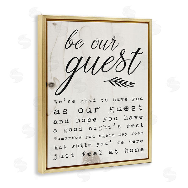Stupell Industries Stupell Studio | Be Our Guest Poem Cursive