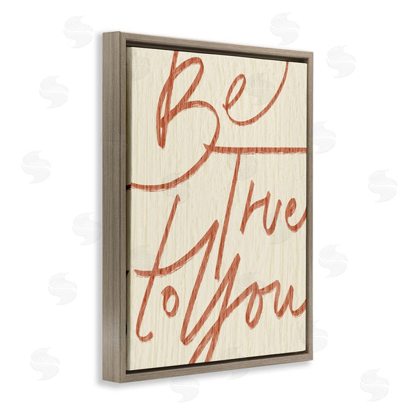Stupell Industries Stupell Studio | Be True To You Phrase Minimal Rustic Typography Wall Art