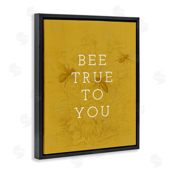 Stupell Industries Stupell Studio | Be True To You Phrase Vintage Bee Pun Wall Art