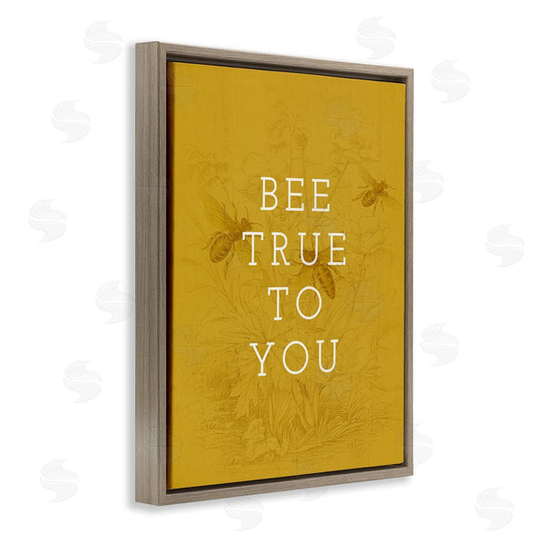 Stupell Industries Stupell Studio | Be True To You Phrase Vintage Bee Pun Wall Art