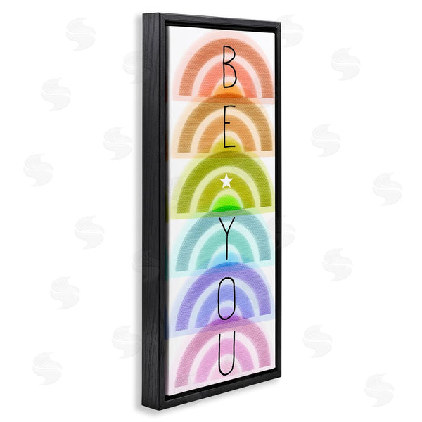Stupell Industries Stupell Studio | Be You Kids Motivational Typography Stacked Rainbows Wall Art