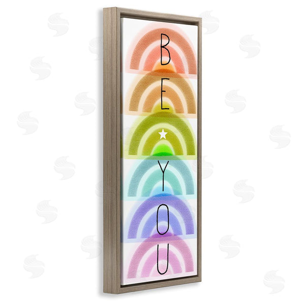 Stupell Industries Stupell Studio | Be You Kids Motivational Typography Stacked Rainbows Wall Art