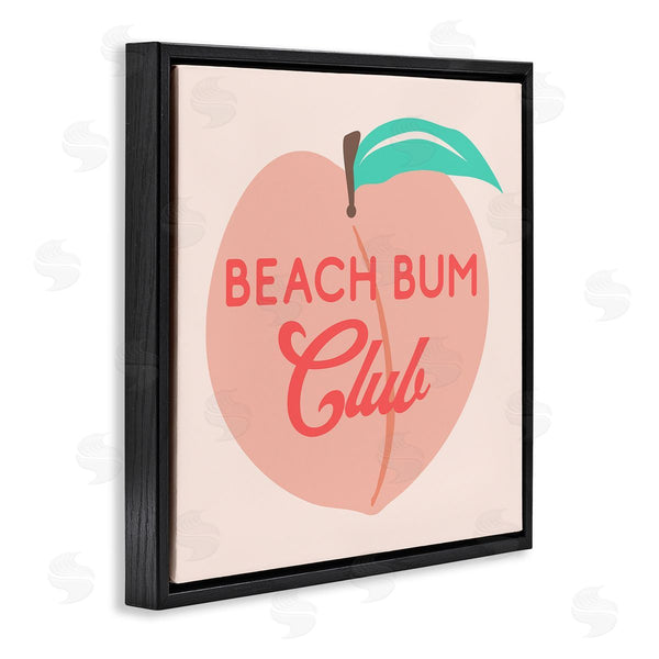 Stupell Industries Stupell Studio | Beach Bum Club Pink Peach Illustration Phrase Wall Art
