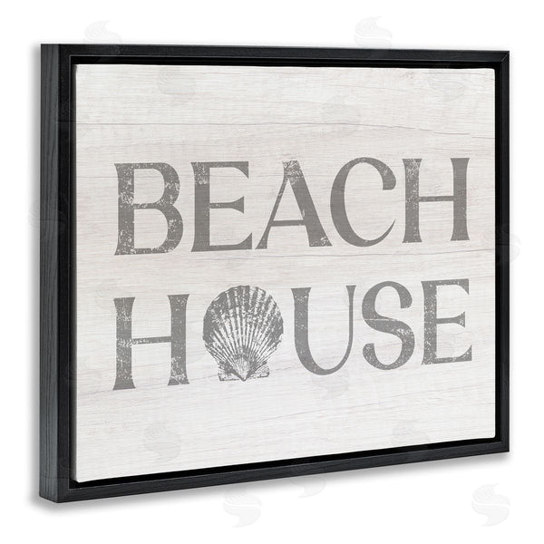Stupell Industries Stupell Studio | Beach House Text Vintage Clam Seashell Motif Wall Art