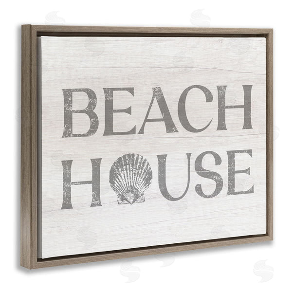 Stupell Industries Stupell Studio | Beach House Text Vintage Clam Seashell Motif Wall Art