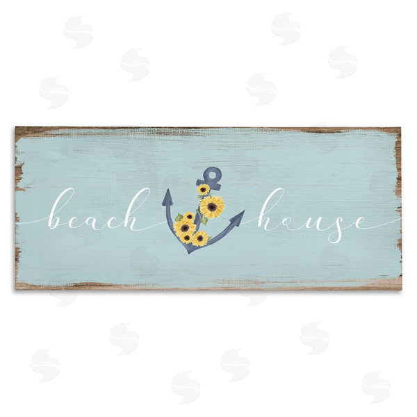 stupell industries Stupell Studio | Beach House with Floral Anchor Wall Art