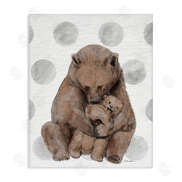stupell industries Stupell Studio | Bear and Cub Grey Polka Dot