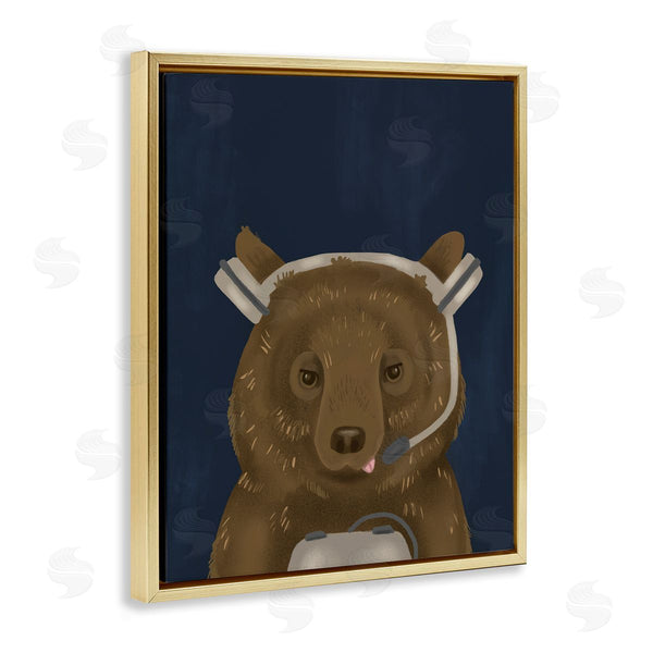 Stupell Industries Stupell Studio | Bear With Gaming Headset