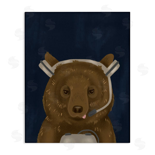 stupell industries Stupell Studio | Bear with Gaming Headset