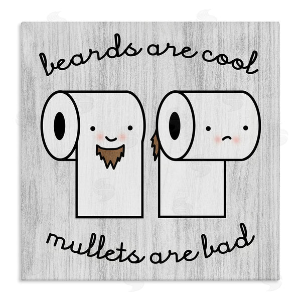 stupell industries Stupell Studio | Beards Vs. Mullets Toilet Paper Bathroom Humor Expression Wall Art
