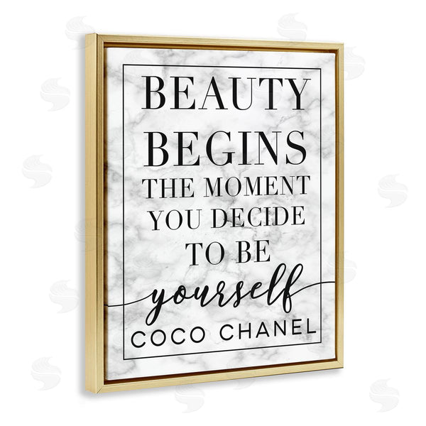 Stupell Industries Stupell Studio | Beauty Begins Inspiring Quote