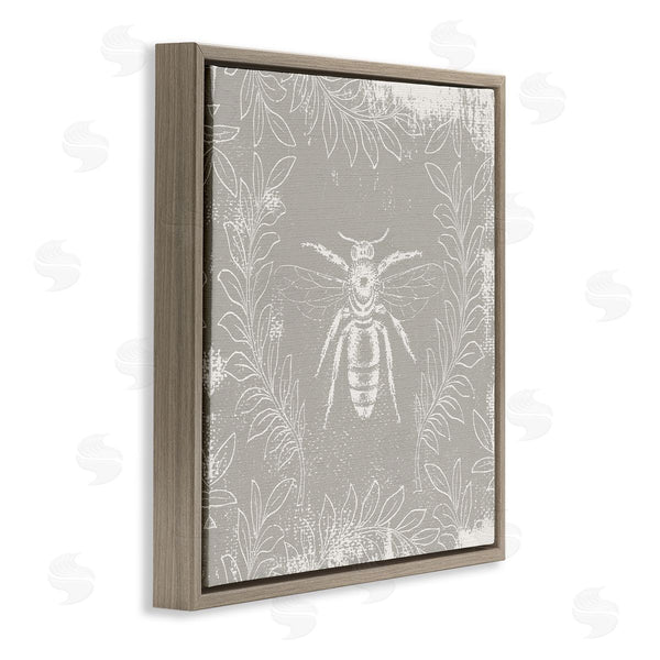 Stupell Industries Stupell Studio | Bee Floral Pattern