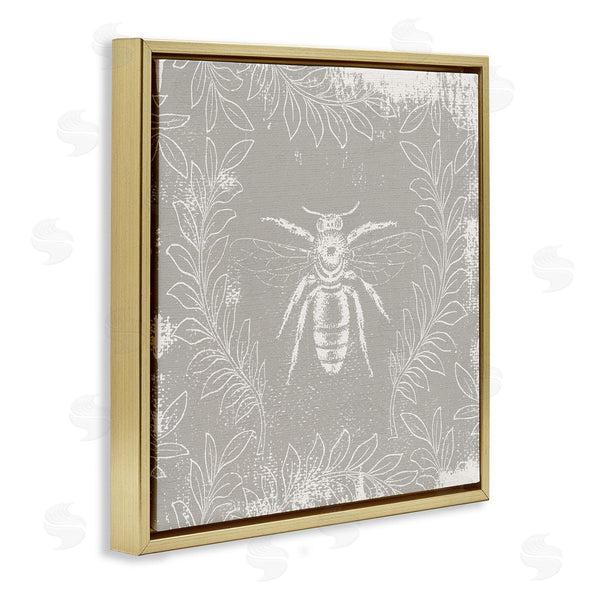 Stupell Industries Stupell Studio | Bee Floral Pattern