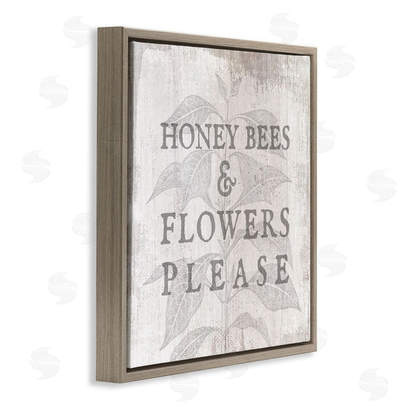 Stupell Industries Stupell Studio | Bees & Flowers Phrase Wall Art
