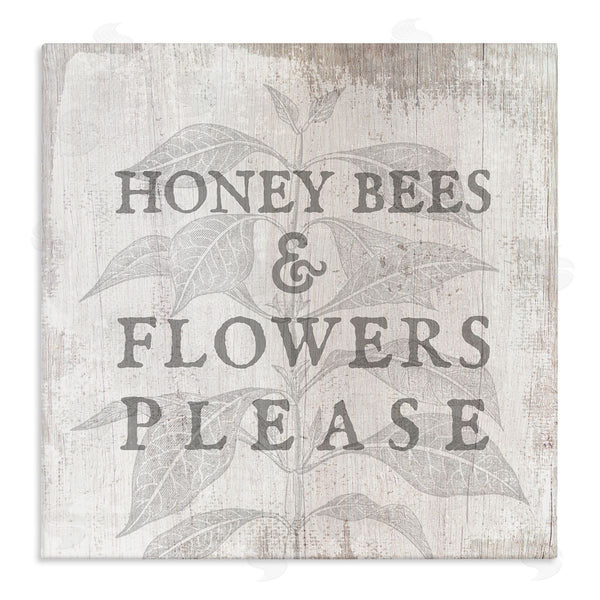 stupell industries Stupell Studio | Bees & Flowers Phrase Wall Art