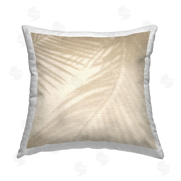 Stupell Industries Stupell Studio | Beige Palm Leaves Shadow Silhouette Printed Throw Pillow