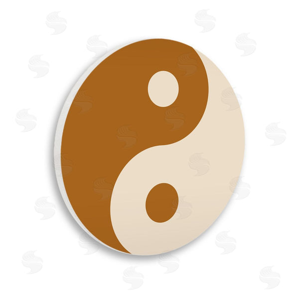 stupell industries Stupell Studio | Beige Yin Yang Harmony Symbol Spiritual Taijitu Wall Art