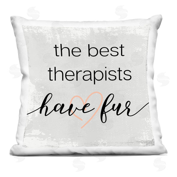 stupell industries Stupell Studio | Best Therapists Have Fur Healing Pets Animals Printed Throw Pillow