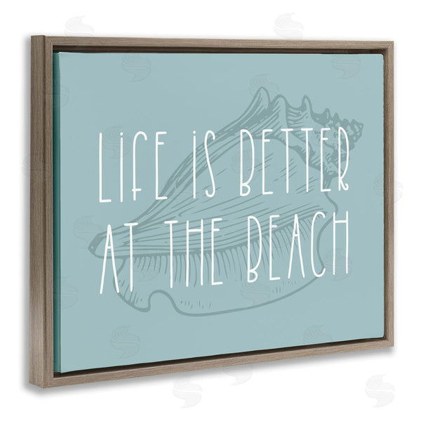 Stupell Industries Stupell Studio | Better At Beach With Shell