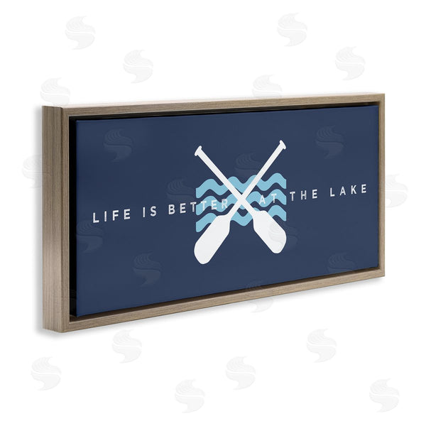 Stupell Industries Stupell Studio | Better At Lake With Crossed Oars Wall Art