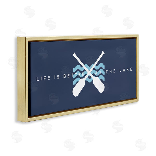 Stupell Industries Stupell Studio | Better At Lake With Crossed Oars Wall Art