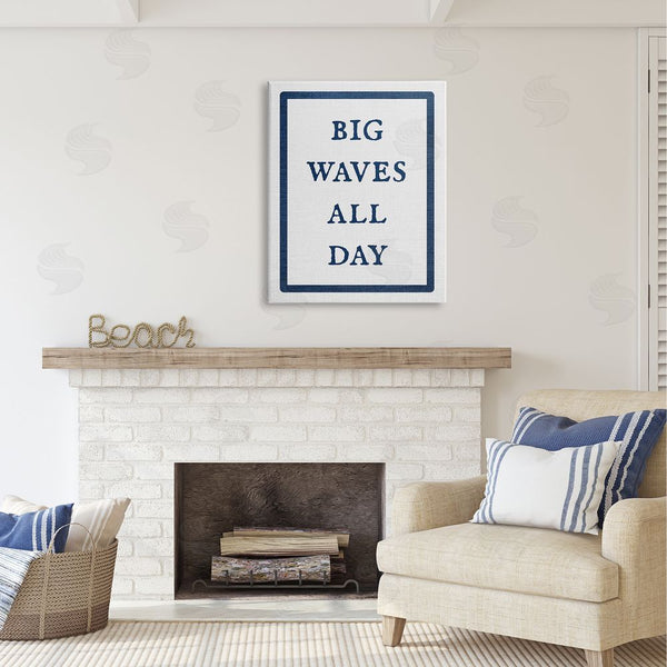 Stupell Industries Stupell Studio | Big Waves All Day Phrase Wall Art