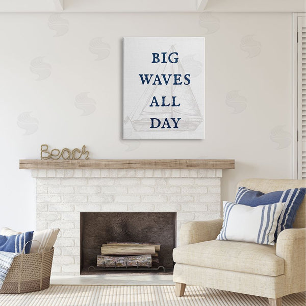 Stupell Industries Stupell Studio | Big Waves Nautical Phrase Wall Art