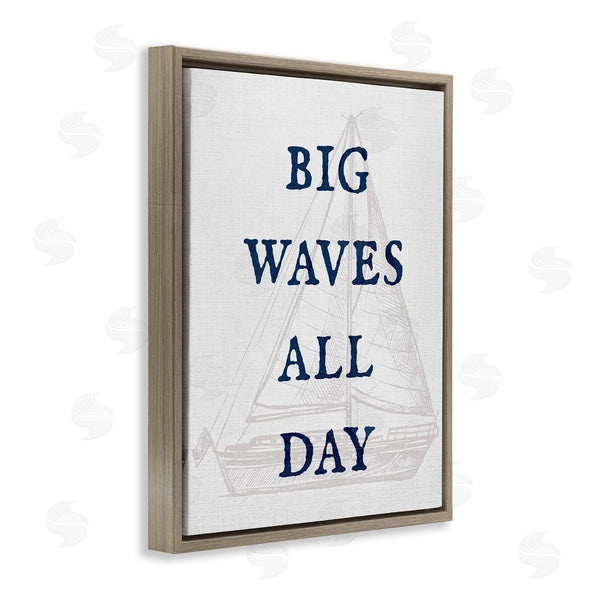 Stupell Industries Stupell Studio | Big Waves Nautical Phrase Wall Art
