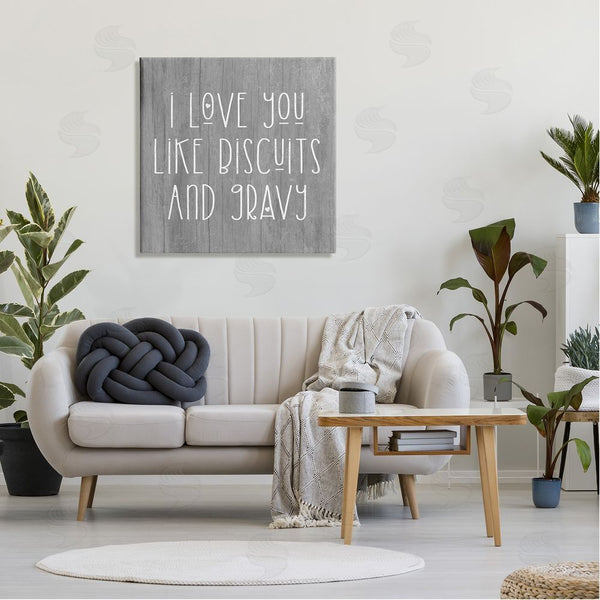 Stupell Industries Stupell Studio | Biscuits & Gravy Romantic Southern Country Phrase Wall Art
