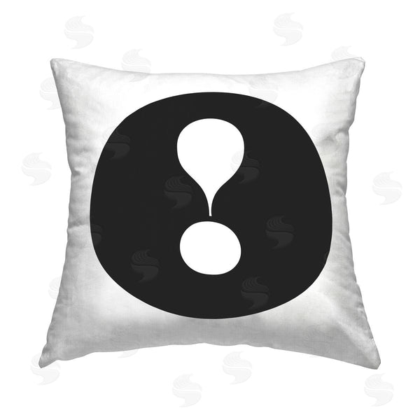 stupell industries Stupell Studio | Black Exclamation Initial Printed Throw Pillow