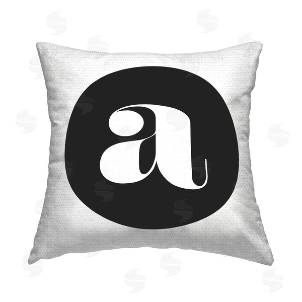 Stupell Industries Stupell Studio | Black Initial A Printed Throw Pillow