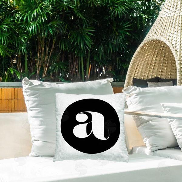 Stupell Industries Stupell Studio | Black Initial A Printed Throw Pillow