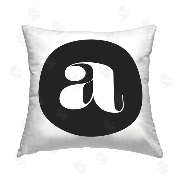 stupell industries Stupell Studio | Black Initial A Printed Throw Pillow