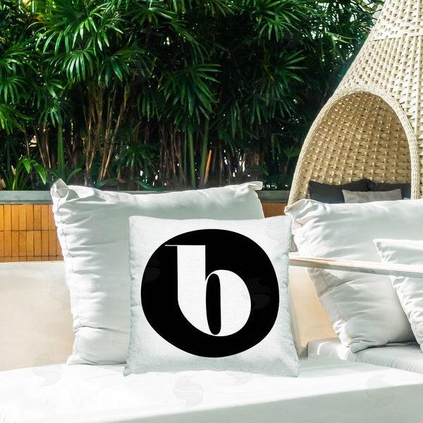 Stupell Industries Stupell Studio | Black Initial B Printed Throw Pillow