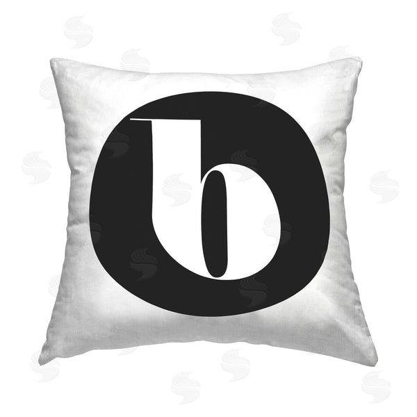 stupell industries Stupell Studio | Black Initial B Printed Throw Pillow