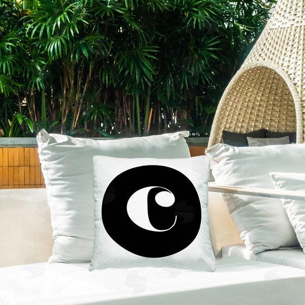 Stupell Industries Stupell Studio | Black Initial C Printed Throw Pillow