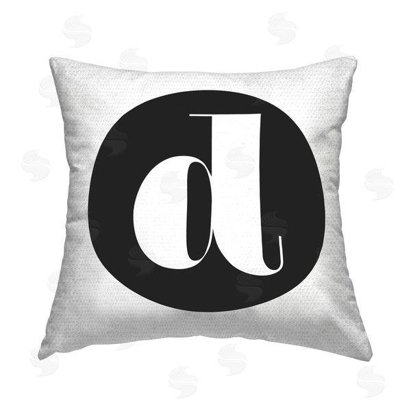 Stupell Industries Stupell Studio | Black Initial D Printed Throw Pillow