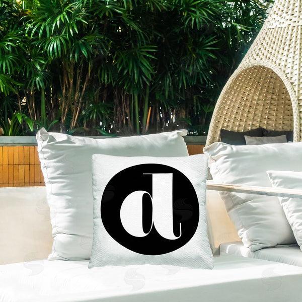Stupell Industries Stupell Studio | Black Initial D Printed Throw Pillow