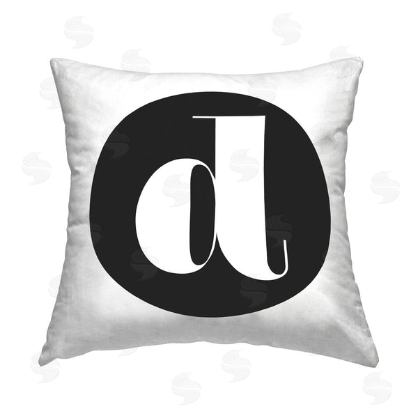stupell industries Stupell Studio | Black Initial D Printed Throw Pillow