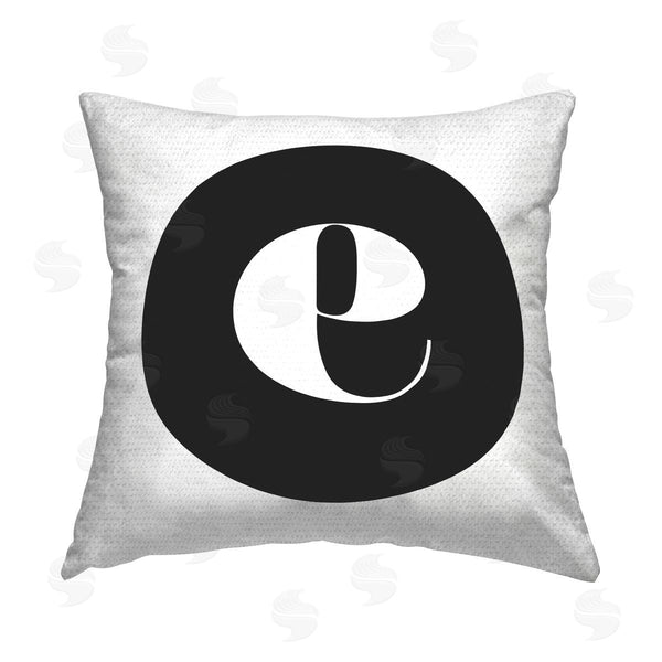 Stupell Industries Stupell Studio | Black Initial E Printed Throw Pillow