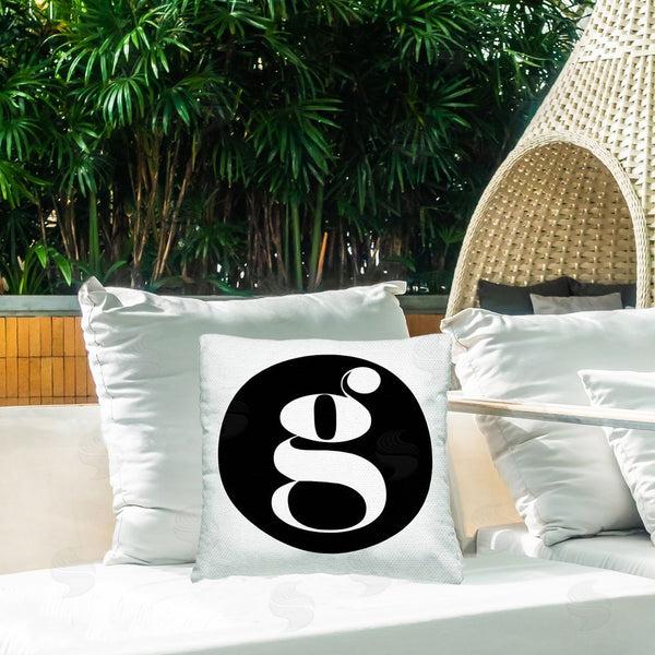 Stupell Industries Stupell Studio | Black Initial G Printed Throw Pillow