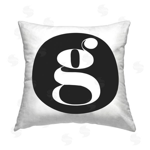 stupell industries Stupell Studio | Black Initial G Printed Throw Pillow