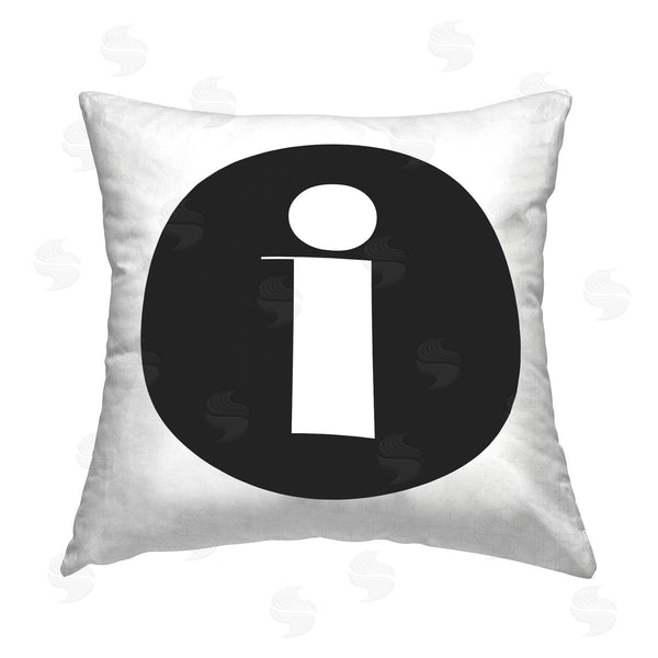 stupell industries Stupell Studio | Black Initial I Printed Throw Pillow