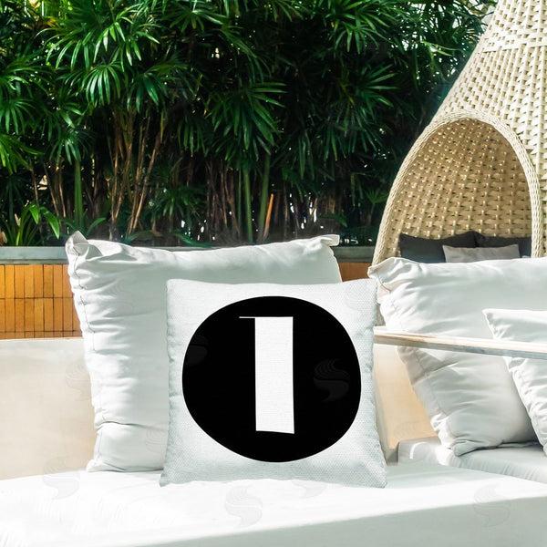 Stupell Industries Stupell Studio | Black Initial L Printed Throw Pillow